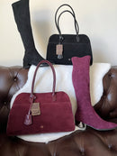 Gionni Adele Suede Tote Bag 11G2791 - Burgundy