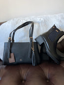 Gionni Charlotte Shoulder Bag With Tassel - Black