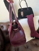 Gionni Adele Suede Tote Bag 11G2791 - Burgundy