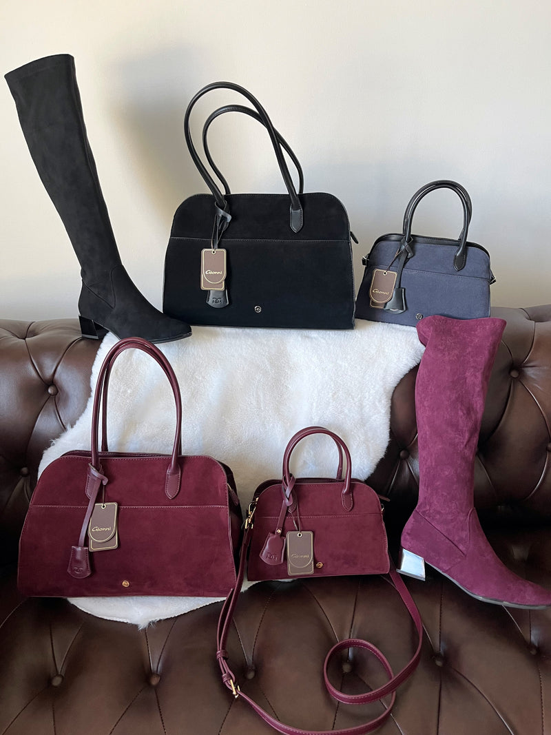 Gionni Adele Suede Mini Tote Bag 11G2792- Navy