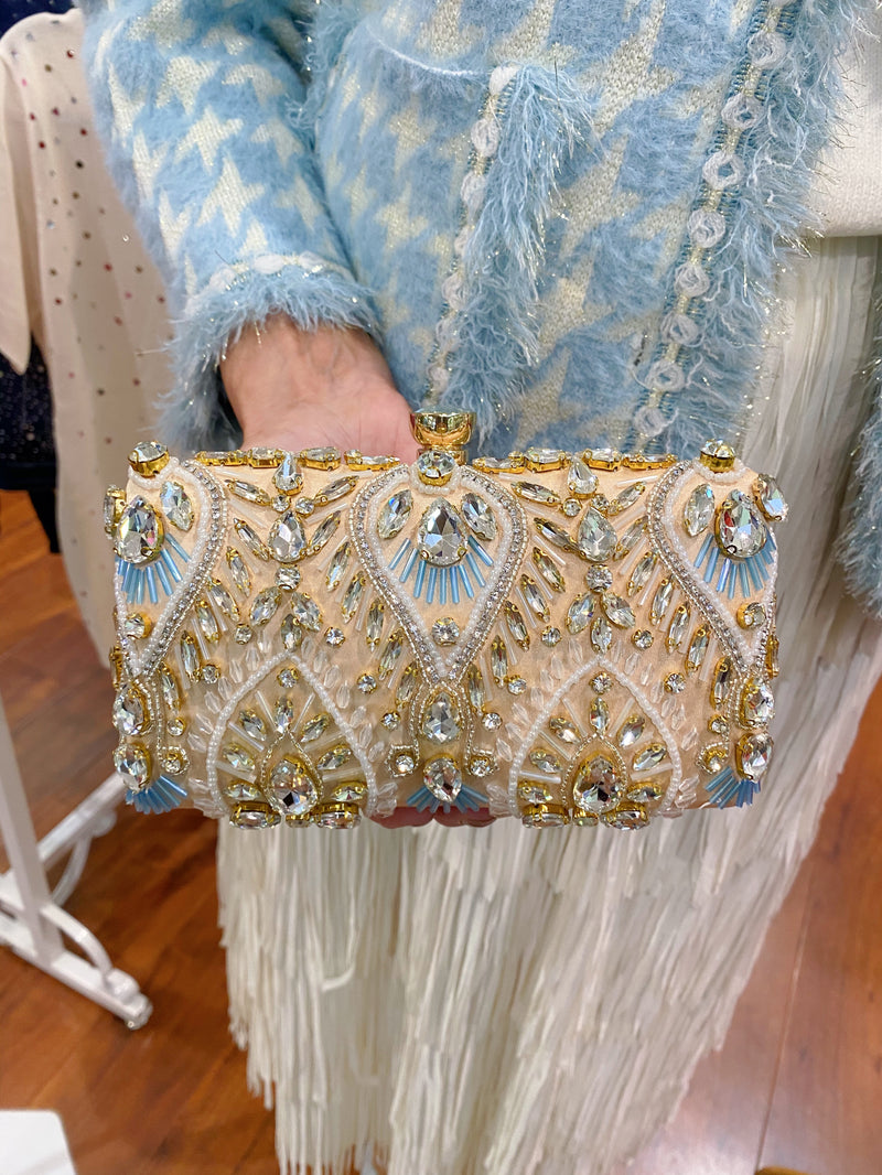 Elizabeth Crystal Embroidery Clutch Bag
