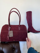 Gionni Adele Suede Tote Bag 11G2791 - Burgundy