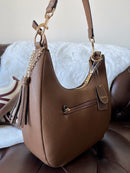 Gionni Charlotte Curved Shoulder Bag With Tassel - Light Brown 11g2818