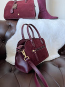 Gionni Adele Suede Mini Tote Bag 11G2792- Burgundy