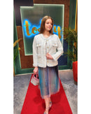 Chrishell Crystal Ombre Pouch Bag - Pink