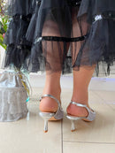 Sorento 'Kilda Beach' Silver Jewels Sling Back