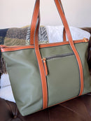 Gionni Angele Large Shopper Bag - Olive & Tan 11G2821