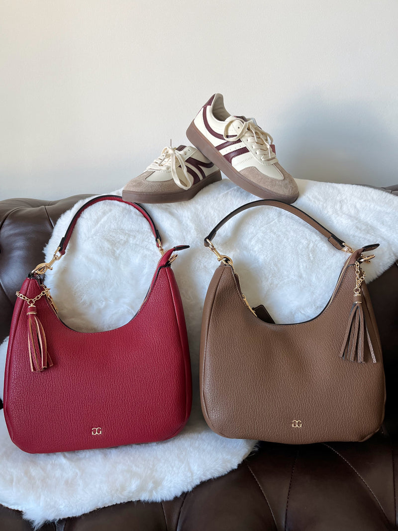 Gionni Charlotte Curved Shoulder Bag With Tassel - Light Brown 11g2818