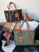 Gionni Angele Large Shopper Bag - Black & Tan 11G2821