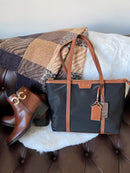 Gionni Angele Large Shopper Bag - Black & Tan 11G2821