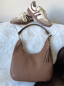 Gionni Charlotte Curved Shoulder Bag With Tassel - Light Brown 11g2818