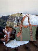 Gionni Angele Large Shopper Bag - Olive & Tan 11G2821