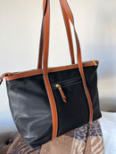 Gionni Angele Large Shopper Bag - Black & Tan 11G2821