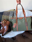 Gionni Angele Large Shopper Bag - Olive & Tan 11G2821