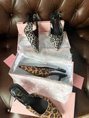Una Healy “Bird Hunter" Cheetaby Spark Sling Back - Grey Animal Print