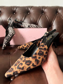 Una Healy “Bird Hunter" Cheetaby Spark Sling Back - Grey Animal Print