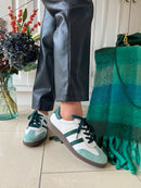 Drilleys "Sixty Four" Forest Cream Trainers