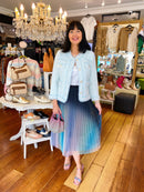 Chrishell Crystal Ombre Pouch Bag - Pink