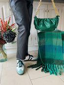 Celtic Ore Chunky Wool Scarf - Mixed Greens