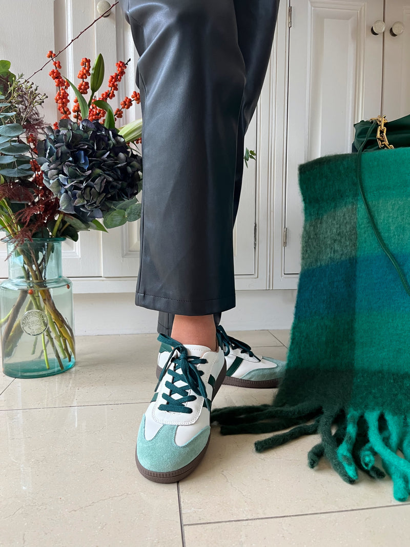 Drilleys "Sixty Four" Forest Cream Trainers