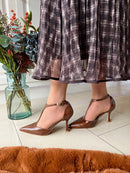 Sorento 'Gardenmorris' Foxey T-Bar Stilletto Light Brown