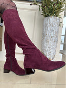 Patrizio 'Emmetton' Stretch Knee High Boot Vino - Burgundy