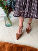 Sorento 'Gardenmorris' Foxey T-Bar Stilletto Light Brown