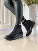 Tommy Bowe Adam Stealth Black Wedge Ankle Boot