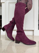 Patrizio 'Emmetton' Stretch Knee High Boot Vino - Burgundy