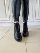 Tommy Bowe Adam Stealth Black Wedge Ankle Boot