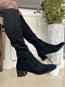 Patrizio 'Emmetton' Stretch Knee High Boot - Black