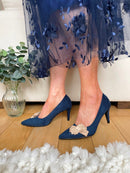 Sorento “Westerham” Suedette Stiletto's - Timeless Navy