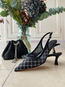 Sorento 'Kilda Beach' Black Jewels Sling Back