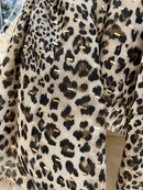 Lana Cheetah Print & Gold Speckle Scarf
