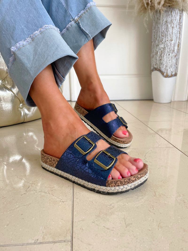 Heavenly Feet 'Alexis' Midnight Navy Slider