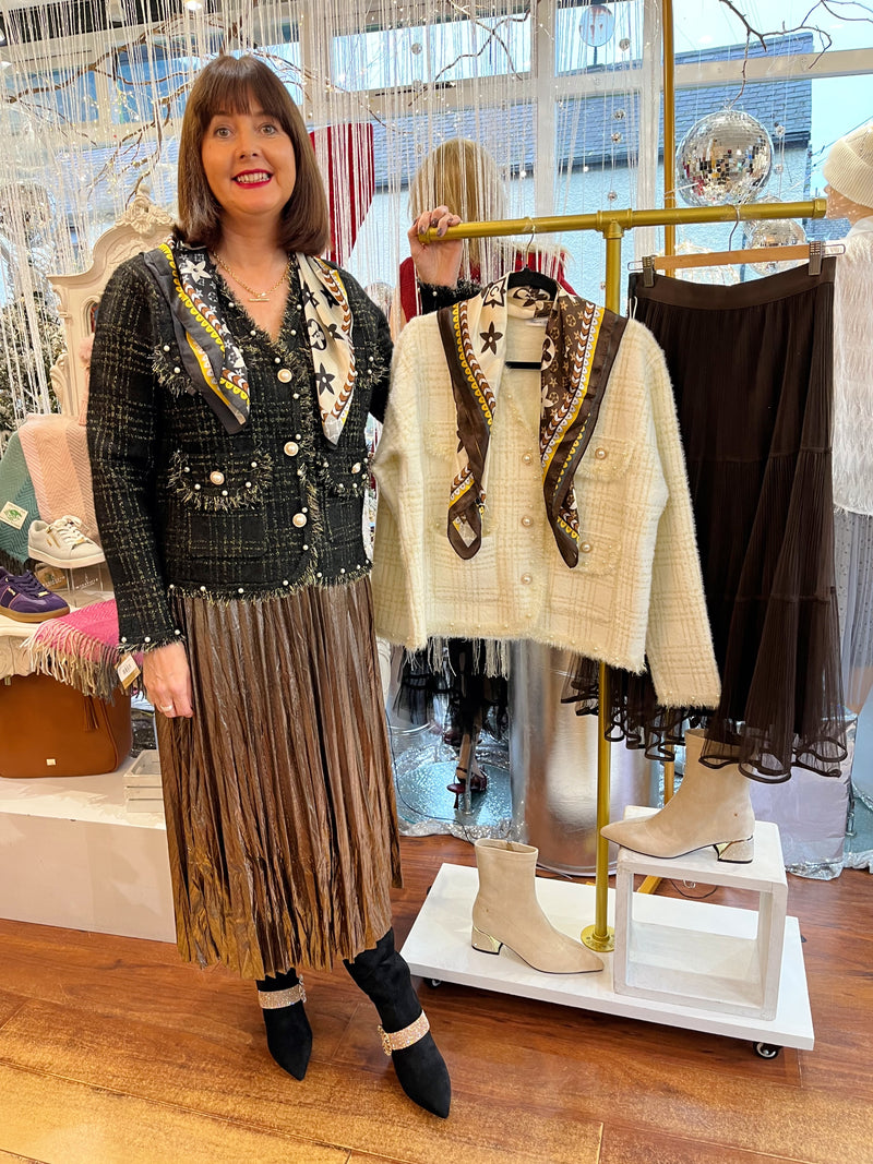 Lyra Metallic Skirt - Golden Bronze