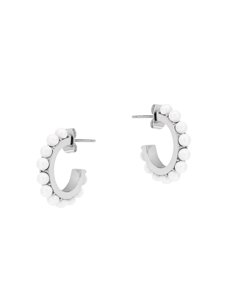 Tipperary Crystal Pearl Hoop Earrings 164956