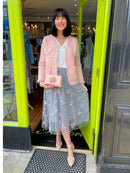 Menbur Crystal Fringe Embellished Platform Stilettos - Blush 24090