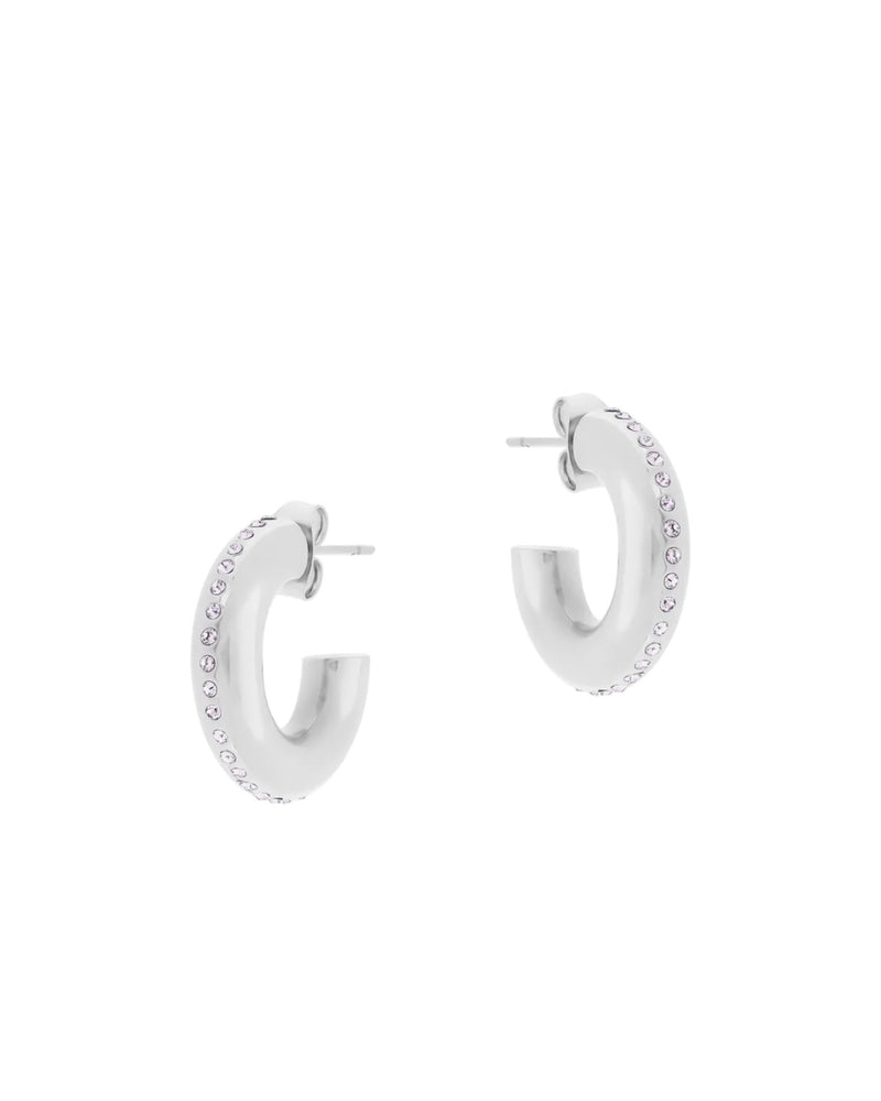 Tipperary Crystal Thick Diamante Hoop Earrings 164345