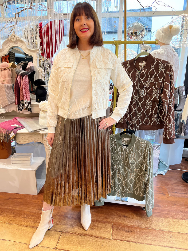 Rory Feather Knit Jumper - Cream