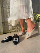 XTI Woven Pearl Mule - Beige  142682