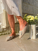 XTI Woven Pearl Mule - Beige  142682