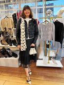 Serena Tassel & Pearl Button Knit Jacket - Black