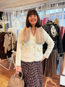 Maisie Faux Fur Neck Collar - Taupe