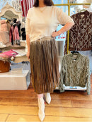 Lyra Metallic Skirt - Golden Bronze