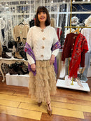 Sofia Paisley Print Shawl - Purple