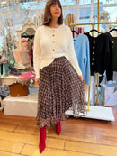 Jude Tartan Tulle Reversible Skirt - Chocolate Brown