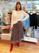 Jude Tartan Tulle Reversible Skirt - Chocolate Brown