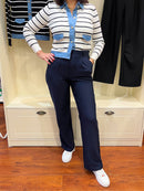 Maryann Magic Stretch Wide Leg Trouser - Navy