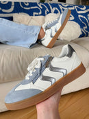 Marco Tozzi Light Blue & Silver Trainers 2-23739-44